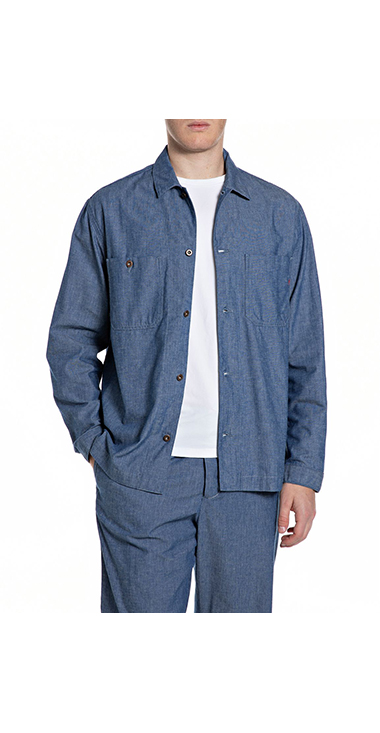 シャンブレーオーバーシャツ（セットアップ）